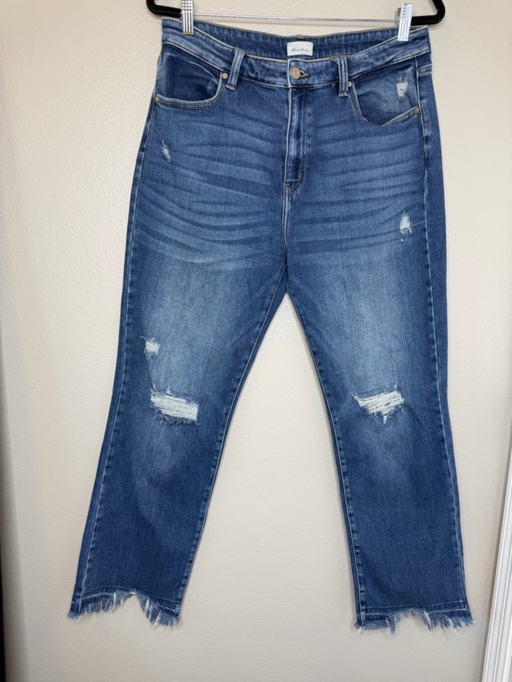KanCan High Rise Distressed Slim Straight Jeans - KC9371D - Size 15/31